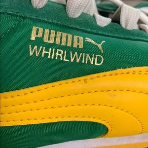puma whirlwind green yellow